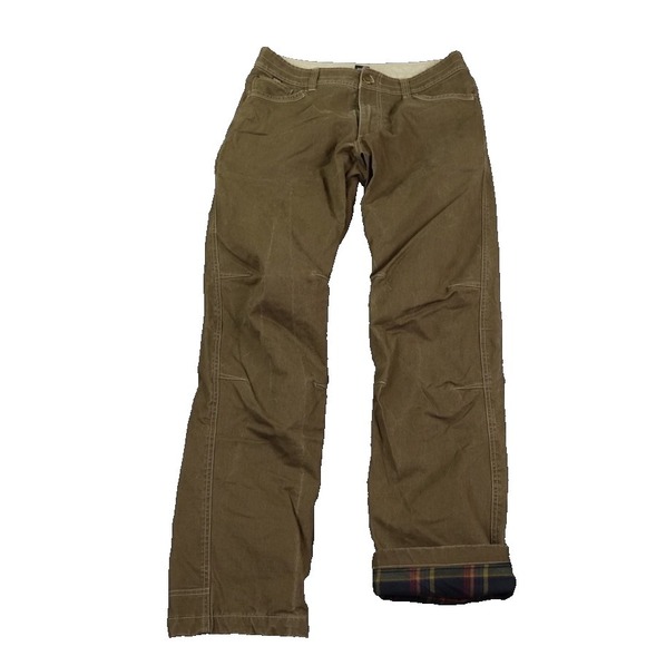 Kuhl Other - Kuhl Hot Rydr Flannel Lined Pants Men 36x36 Brown Rugged Gorp Vintage Patina